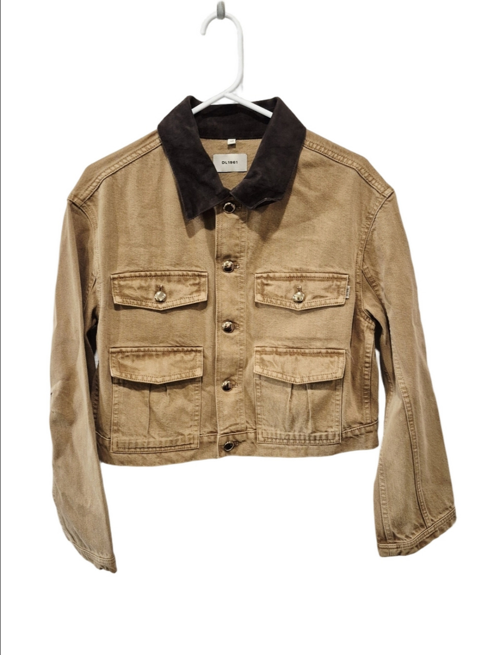 DL1961 Savannas Boxy Workwear Jacket in Tobacco
